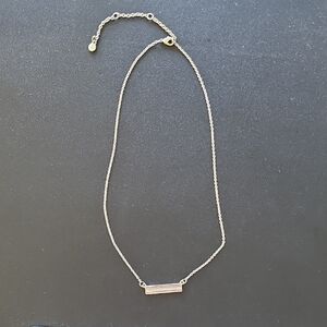 Casual Silver Bar Necklace